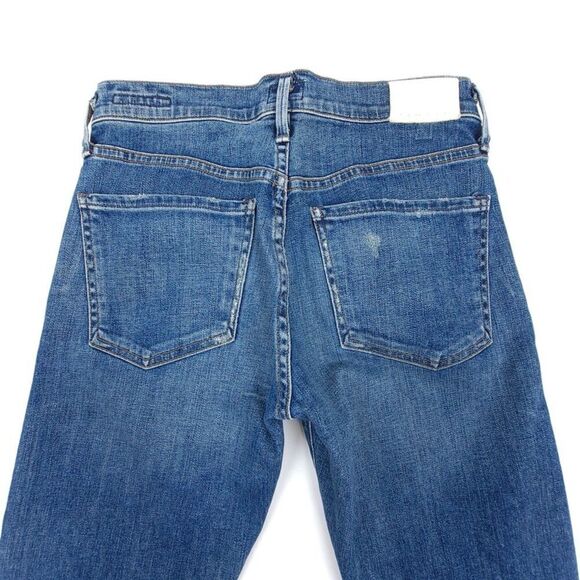 CITIZENS OF HUMANITY Elsa Mid Rise Slim Fit Crop Jeans 25 Dark Wash Denim Ankle - Picture 9 of 12